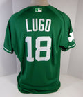 2020 Detroit Tigers Dawel Lugo #18 Game Issued Green Jersey St Patricks Day 48