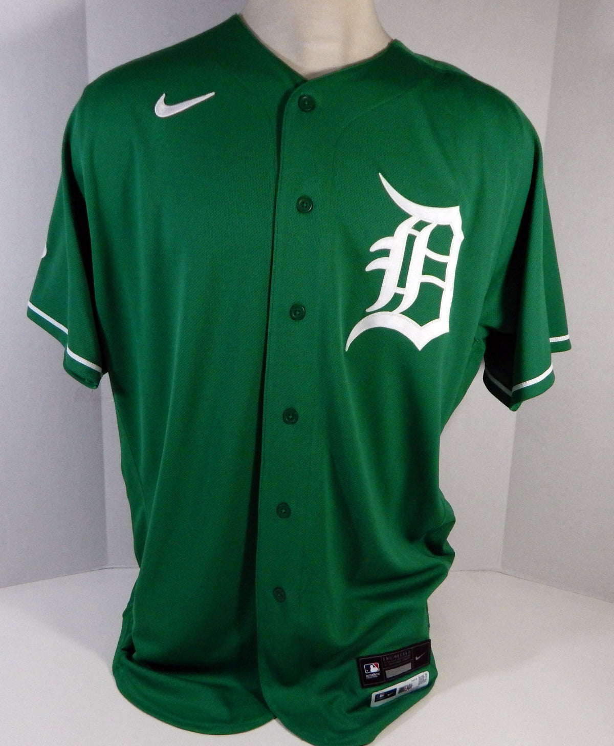2020 Detroit Tigers Dawel Lugo #18 Game Issued Green Jersey St Patricks Day 48 Pic2