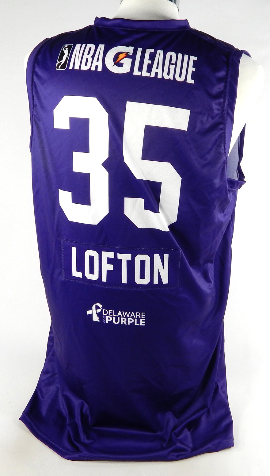 2023-24 Delaware Blue Coats Kenneth Lofton Jr #35 Game Used Jersey Mental Health Pic2
