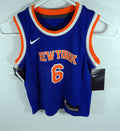 Childs New York Knicks Kristaps Porzingis #6 Blue Icon Jersey Swingman L Nike