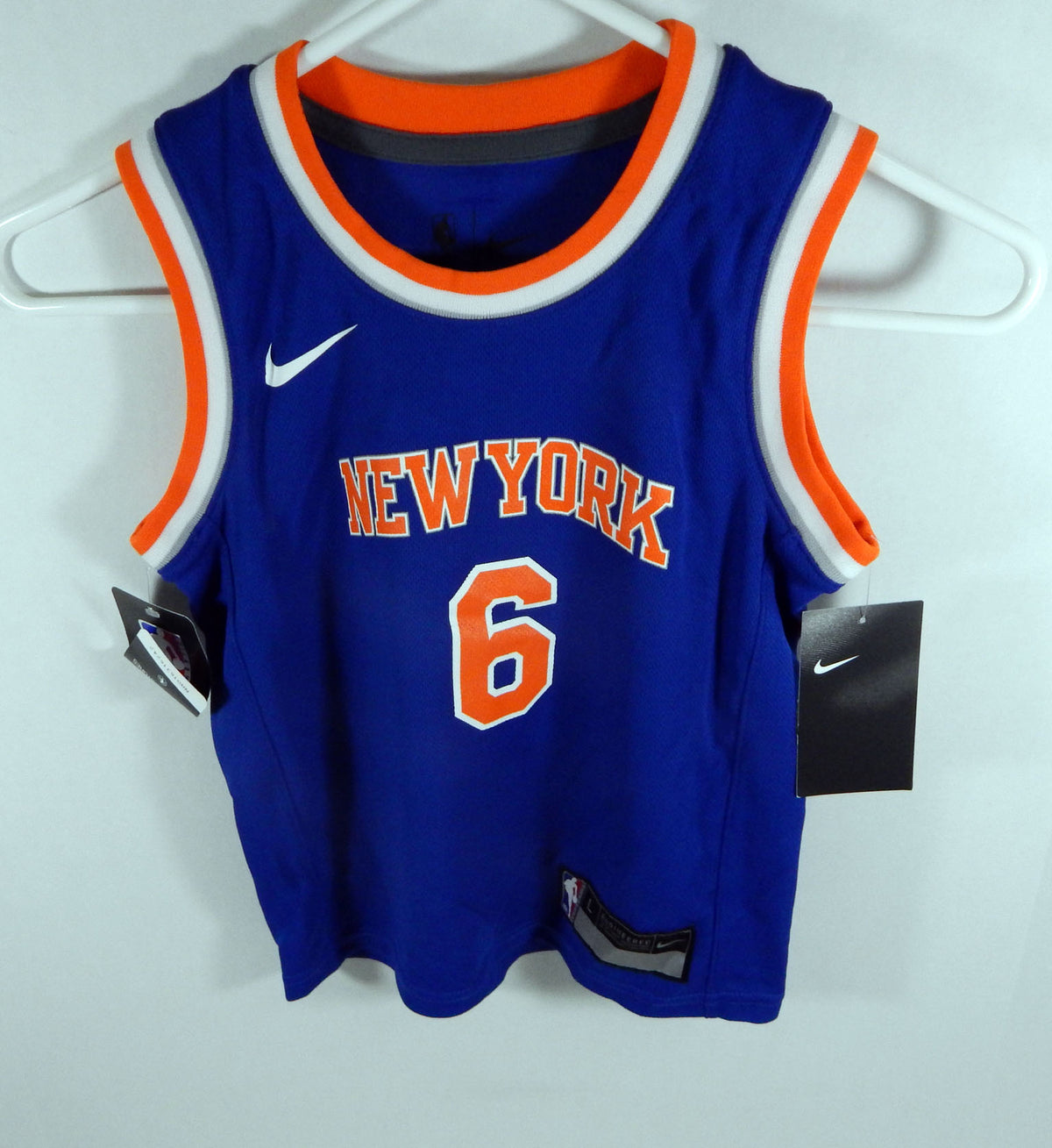 Childs New York Knicks Kristaps Porzingis #6 Blue Icon Jersey Swingman L Nike