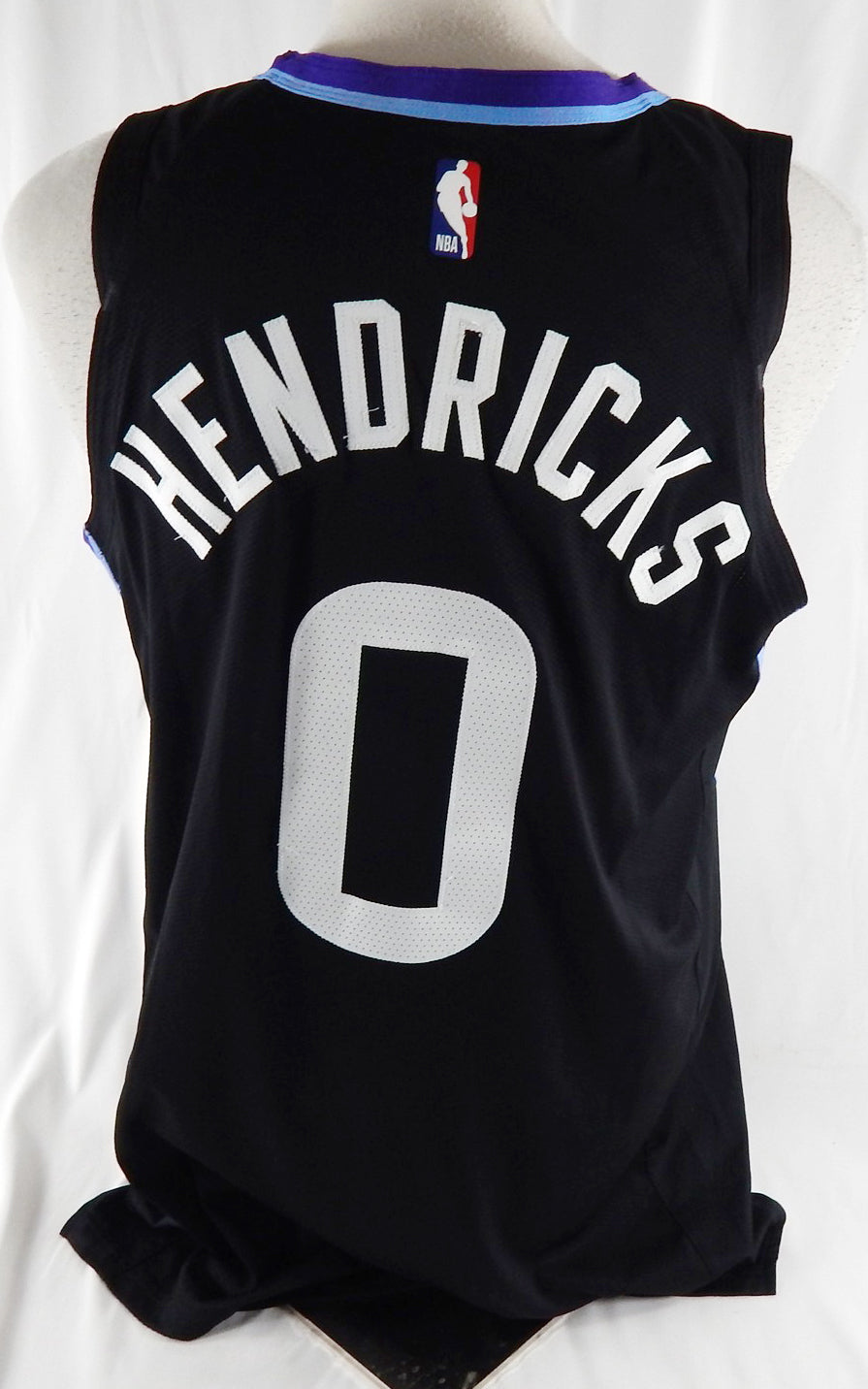 2025-26 Utah Jazz Taylor Hendricks #0 Game Used Black Jersey Statement 50 229 Pic2