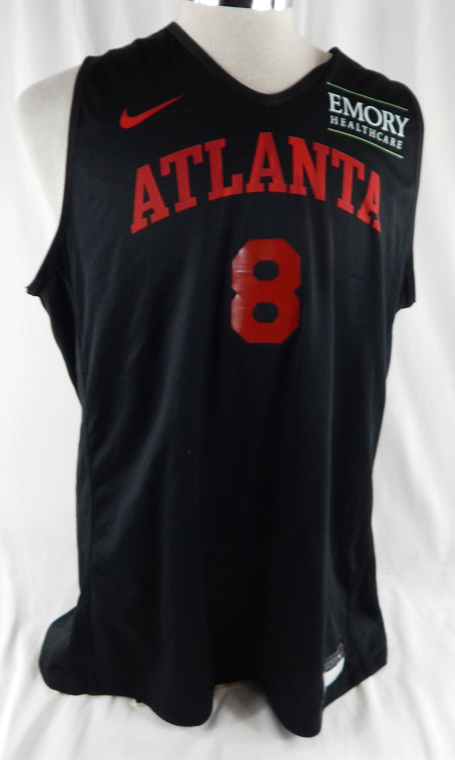 2025-26 Atlanta Hawks #8 Game Used Black Practice Jersey XL 952
