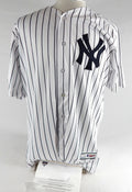 2017 New York Yankees Jon Niese #47 Game Used White Jersey ST Opening Day 48 628