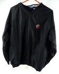 2000s Portland Trail Blazers Team Issued Black Windbreaker Pullover S 567