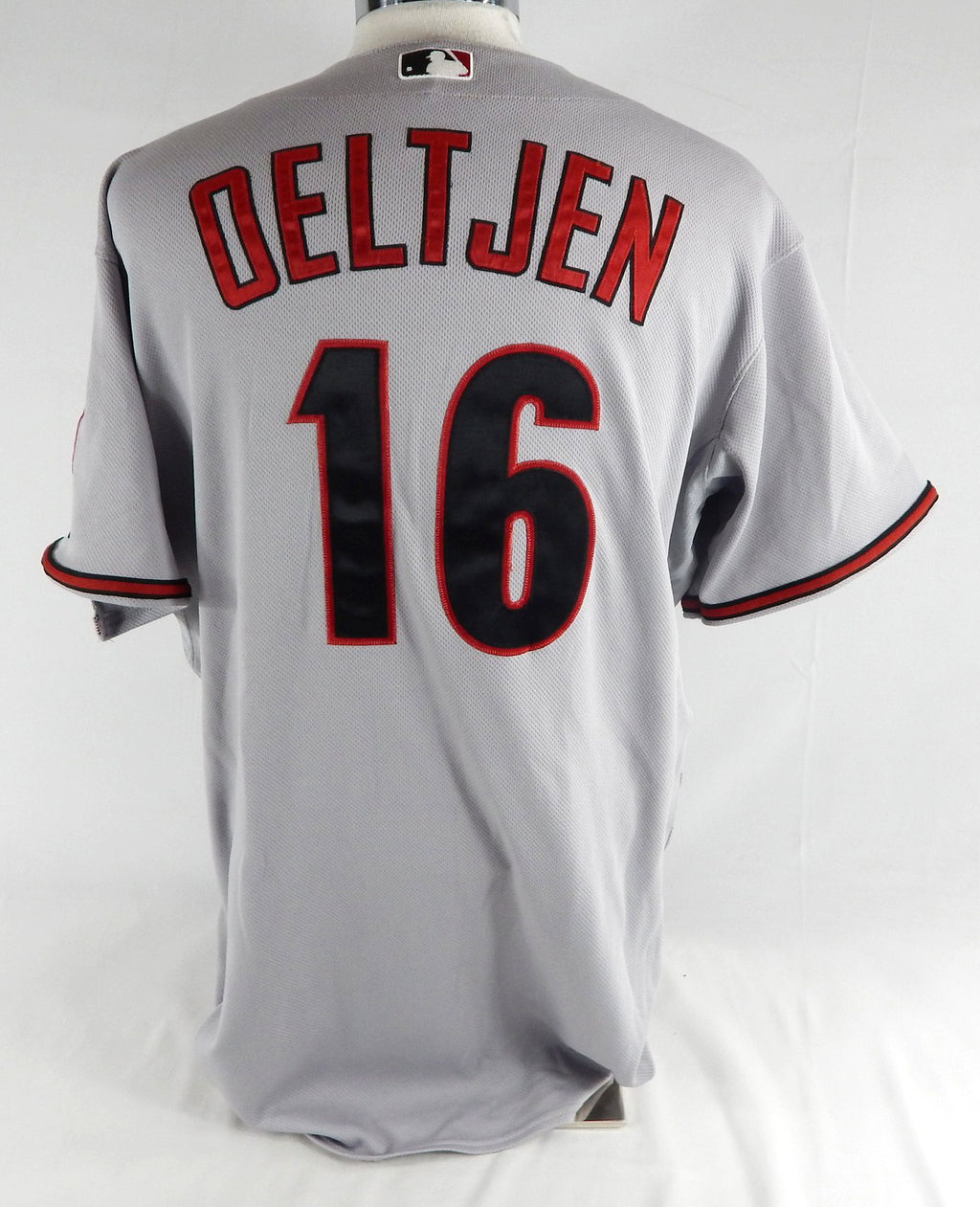2009 Arizona Diamondbacks Trent Oeltjen #16 Game Used Grey Jersey 48 292 Pic2