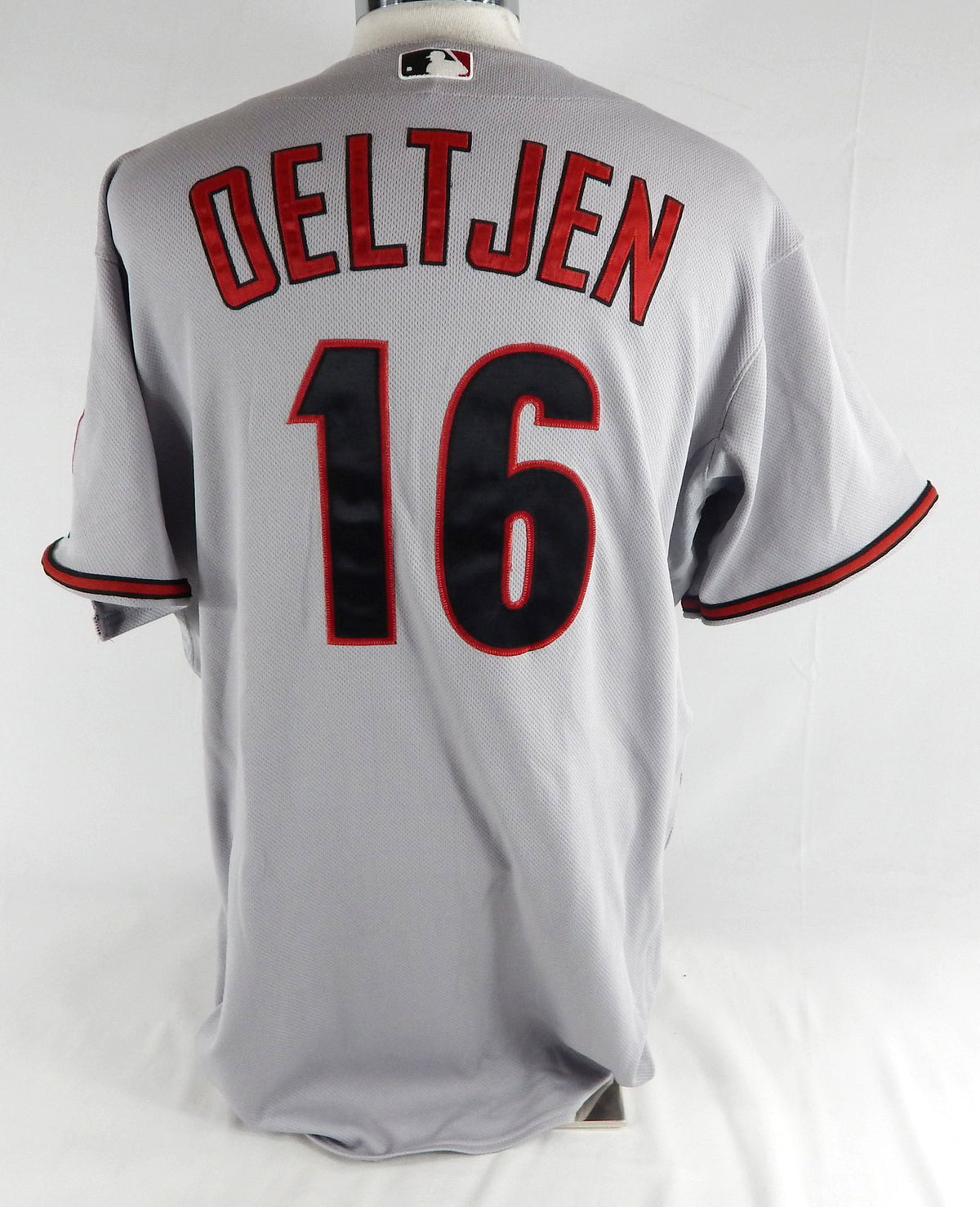 2009 Arizona Diamondbacks Trent Oeltjen #16 Game Used Grey Jersey 48 292 Pic2