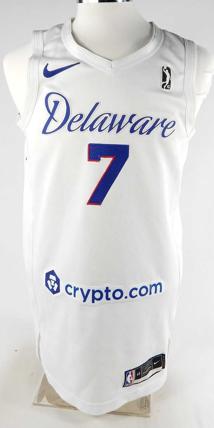 2023-24 Delaware Blue Coats Marcus Bagley #7 Game Used White Jersey 48 946