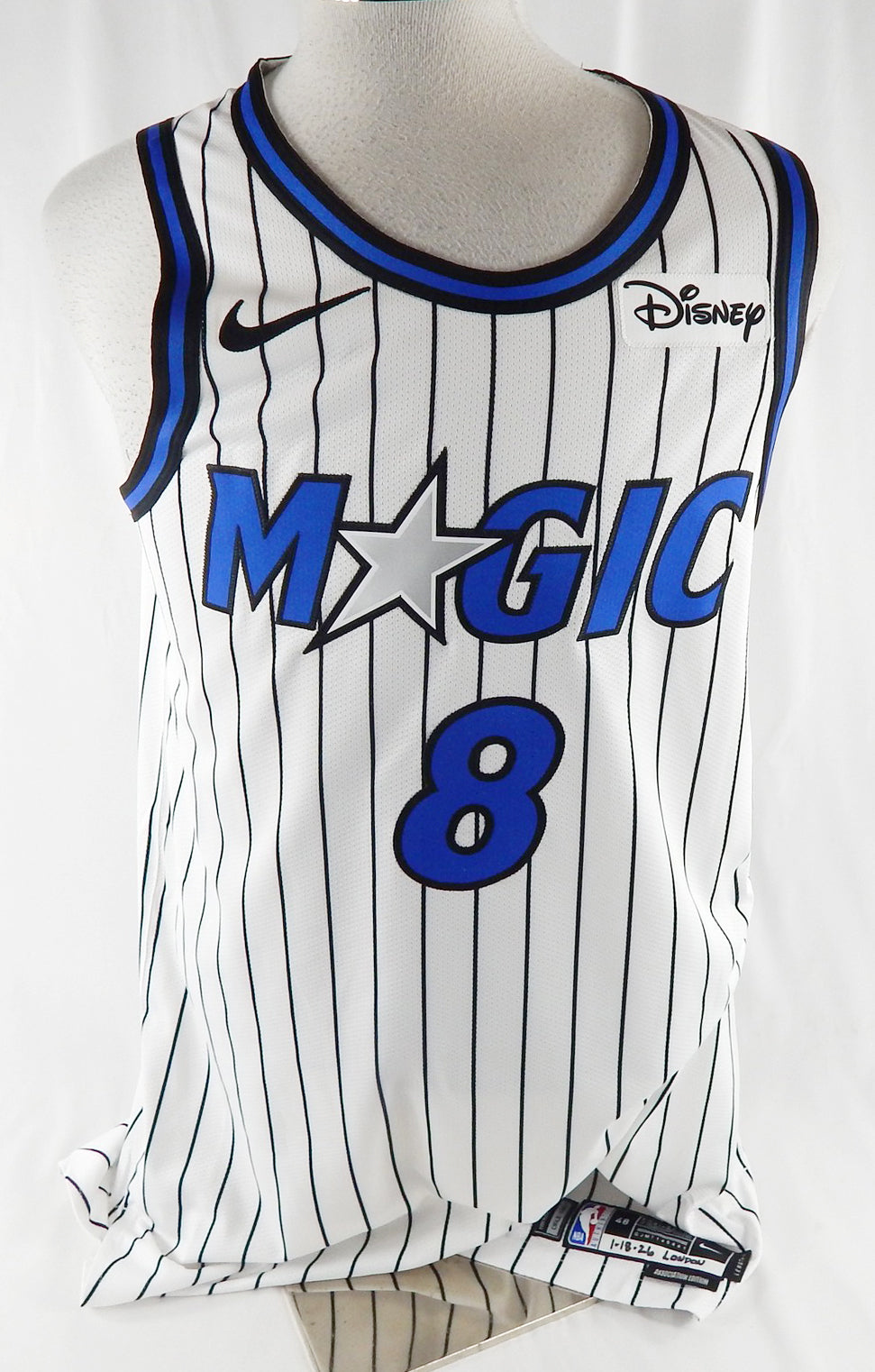 2025-26 Orlando Magic Jamal Cain #8 Game Used White Jersey Association 48 232