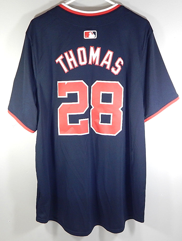 Lane Thomas #28 Washington Nationals Nike Engineered MLB Jersey Navy New M Pic2