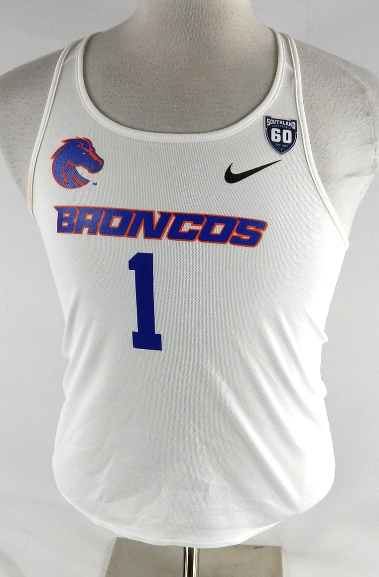 2018 Boise State Broncos #1 Game Used White Jersey 60 Patch Beach Volleyball M 0