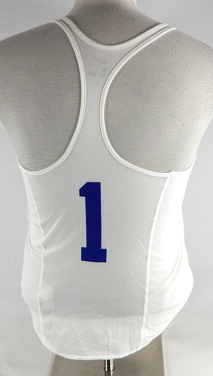 2018 Boise State Broncos #1 Game Used White Jersey 60 Patch Beach Volleyball M 0 Pic2