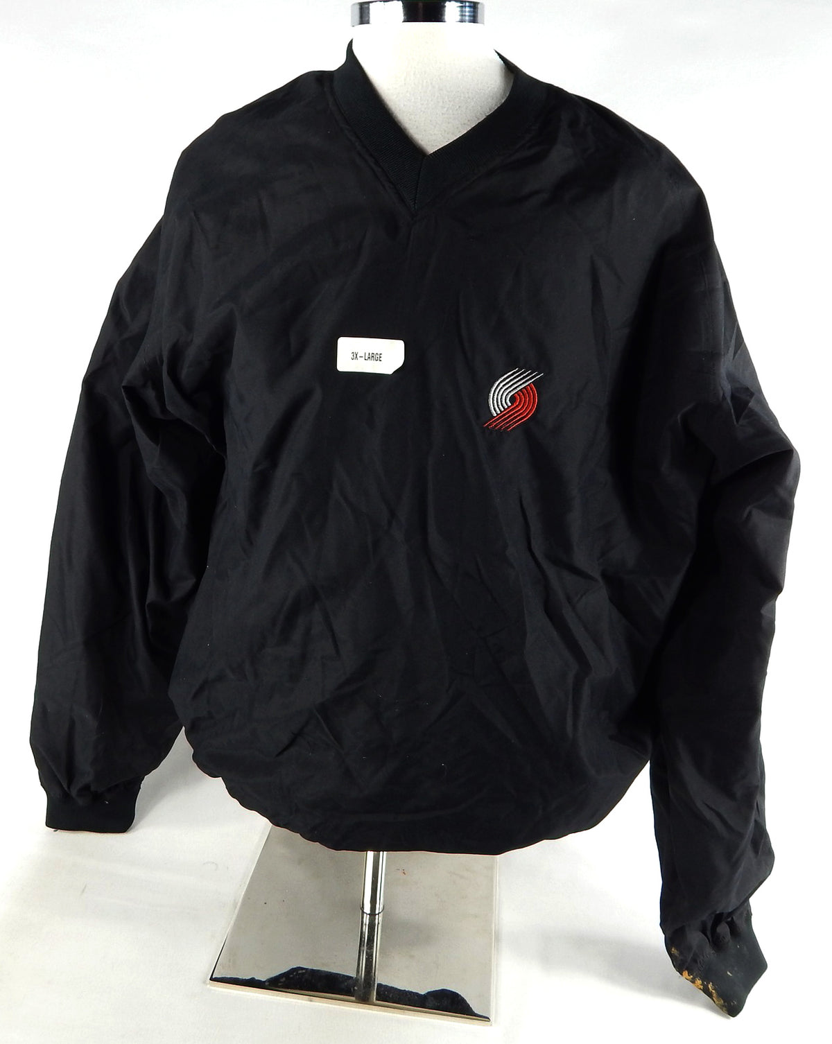 2000s Portland Trail Blazers Team Issued Black Windbreaker Pullover 3XL 574