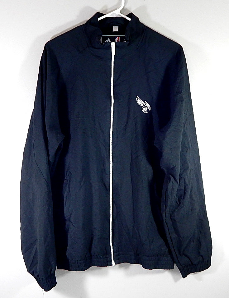 Charlotte Hornets Adidas Team Issued Zip Up Warm Up Jacket Black New Large