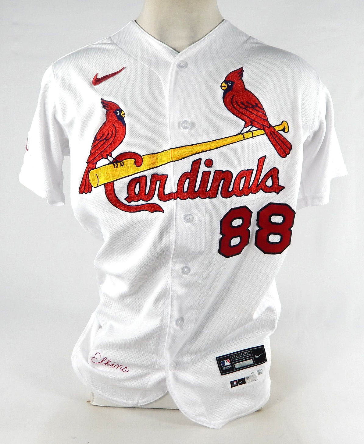 2023 St. Louis Cardinals Packy Elkins #88 Game Used White Jersey 42 DP80167 Pic2