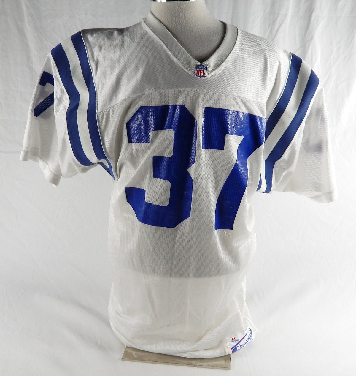 1987-93 Indianapolis Colts Chris Goode #37 Game Used White Jersey XL 161
