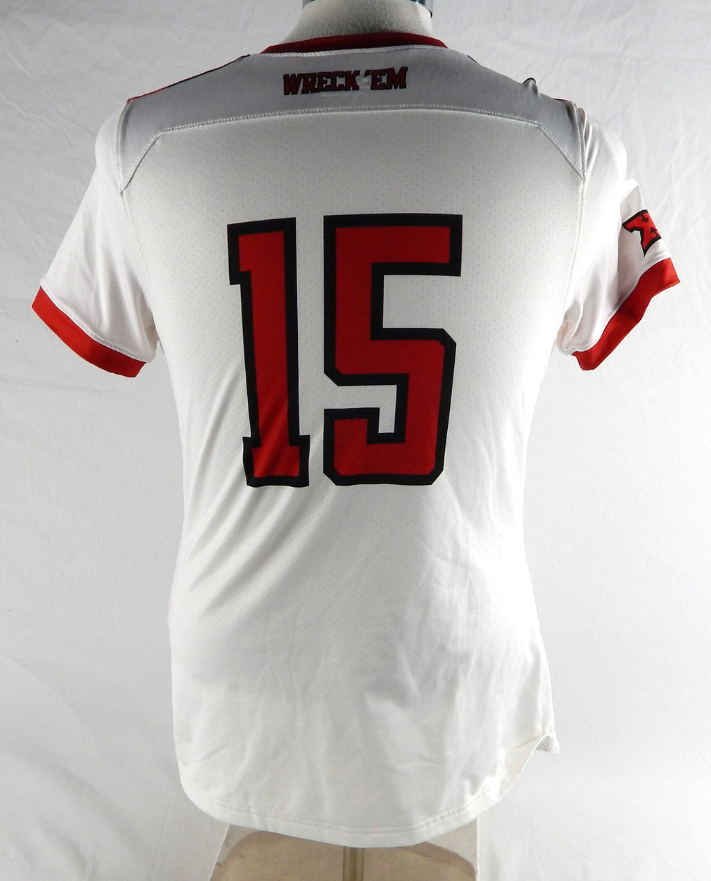 Texas Tech Red Raiders #15 Game Used White Jersey Womens Soccer M 127 Pic2
