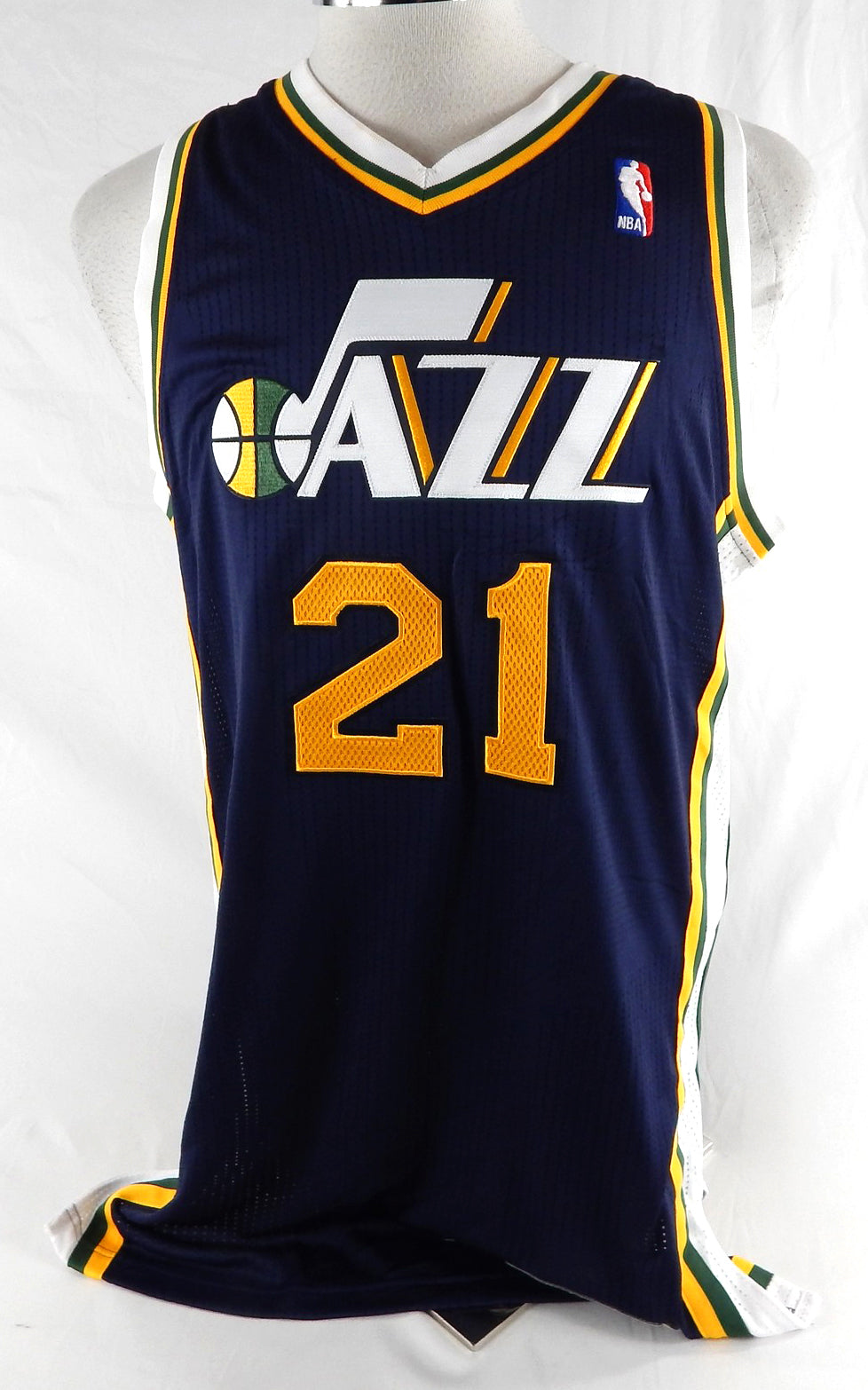 2010-11 Utah Jazz Keith McLeod #21 Game Issued Navy Jersey XL 788