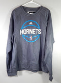 Charlotte Hornets Basketball Logo Adidas Team Issued Sweatshirt Gray XL New