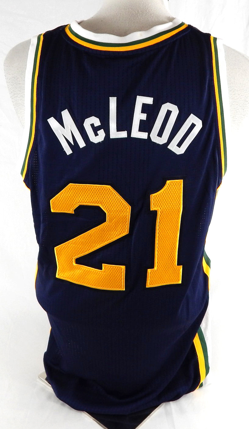 2010-11 Utah Jazz Keith McLeod #21 Game Issued Navy Jersey XL 788 Pic2