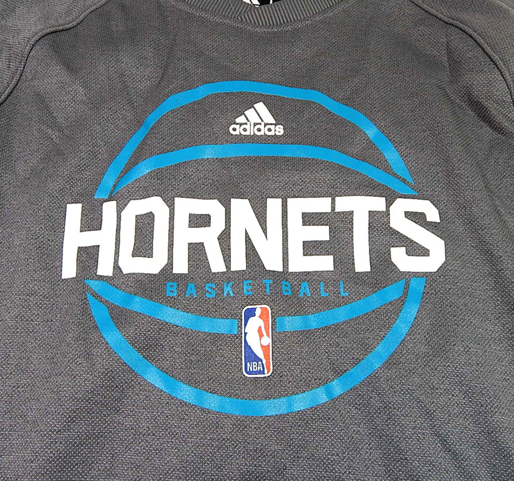 Charlotte Hornets Basketball Logo Adidas Team Issued Sweatshirt Gray XL New Pic2