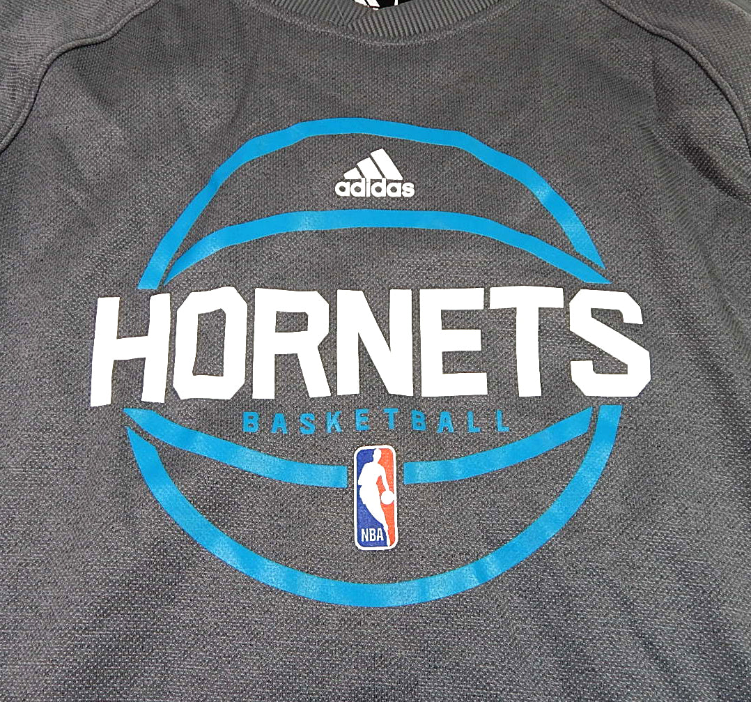 Charlotte Hornets Basketball Logo Adidas Team Issued Sweatshirt Gray XL New Pic2