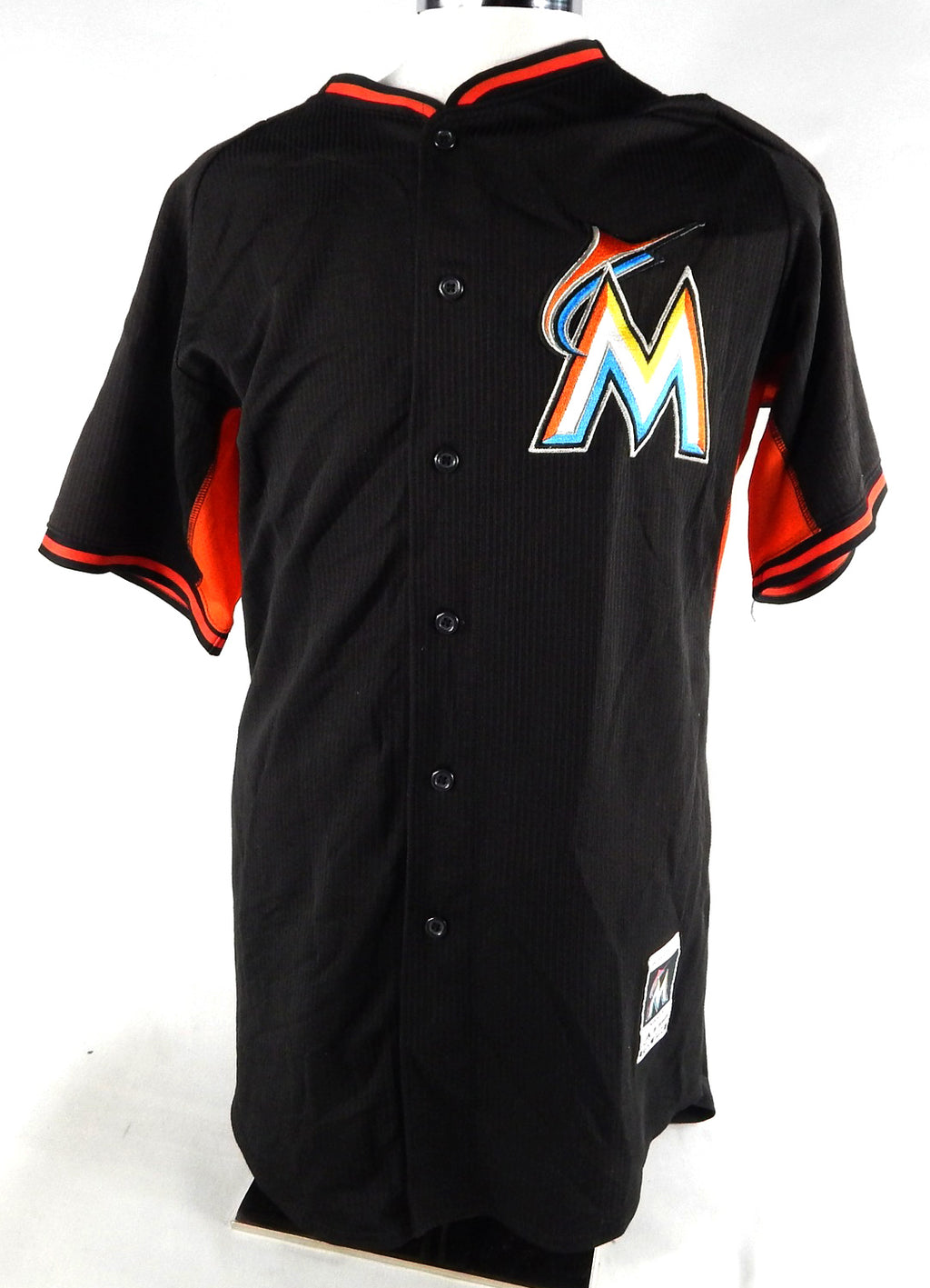 2015 Miami Marlins Brandon Bantz #53 Game Used Black Jersey BP ST 48 579