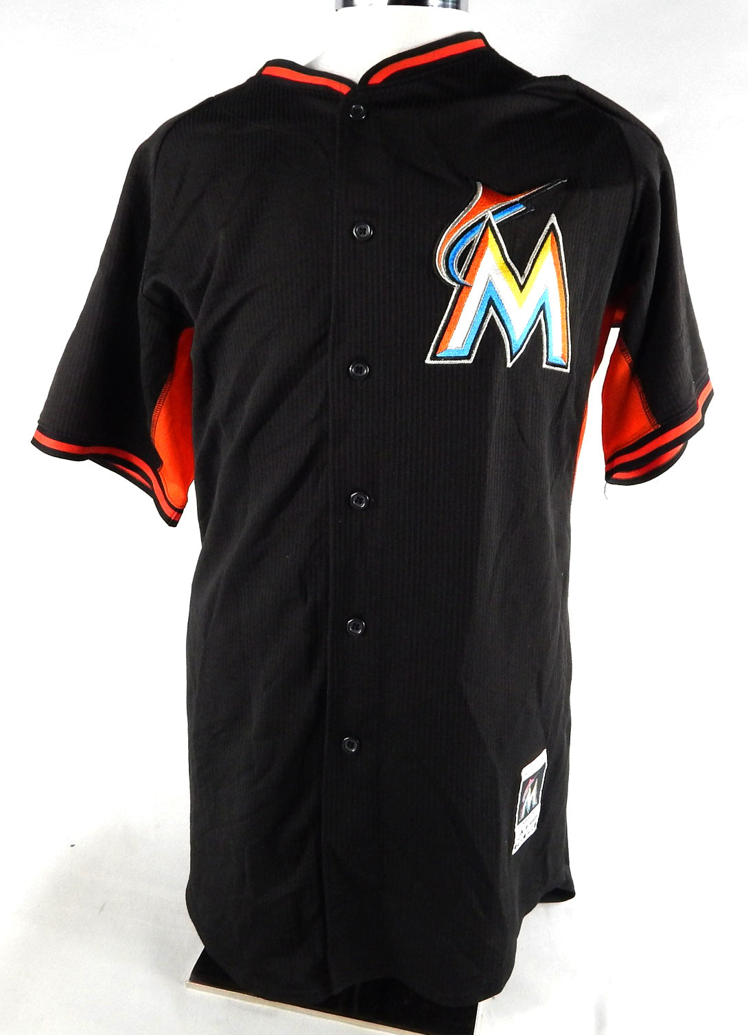 2015 Miami Marlins Brandon Bantz #53 Game Used Black Jersey BP ST 48 579