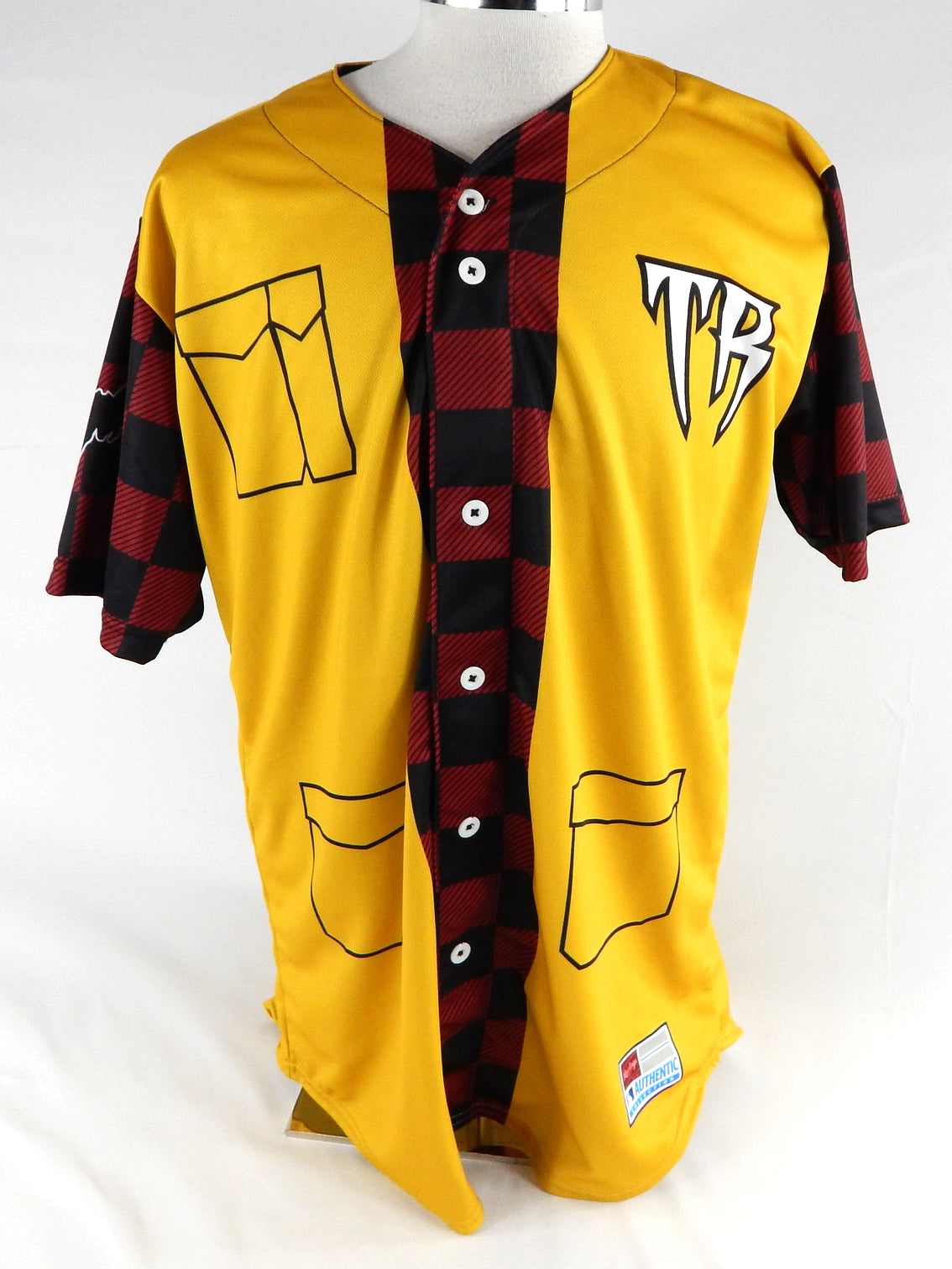 2025 Wisconsin Timber Rattlers #12 Game Used Yellow Jersey 906 Yooper Michigan 8