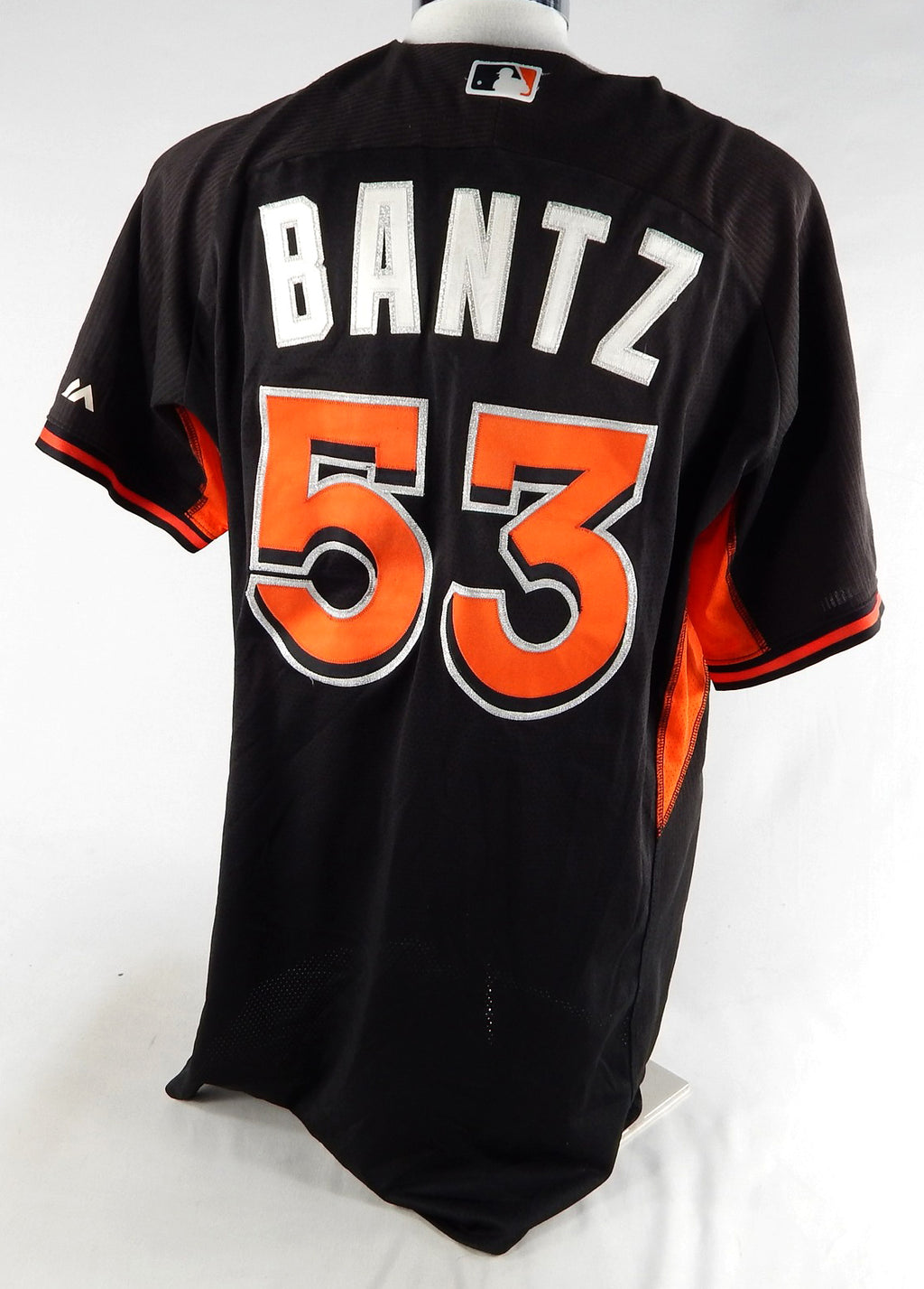 2015 Miami Marlins Brandon Bantz #53 Game Used Black Jersey BP ST 48 579 Pic2