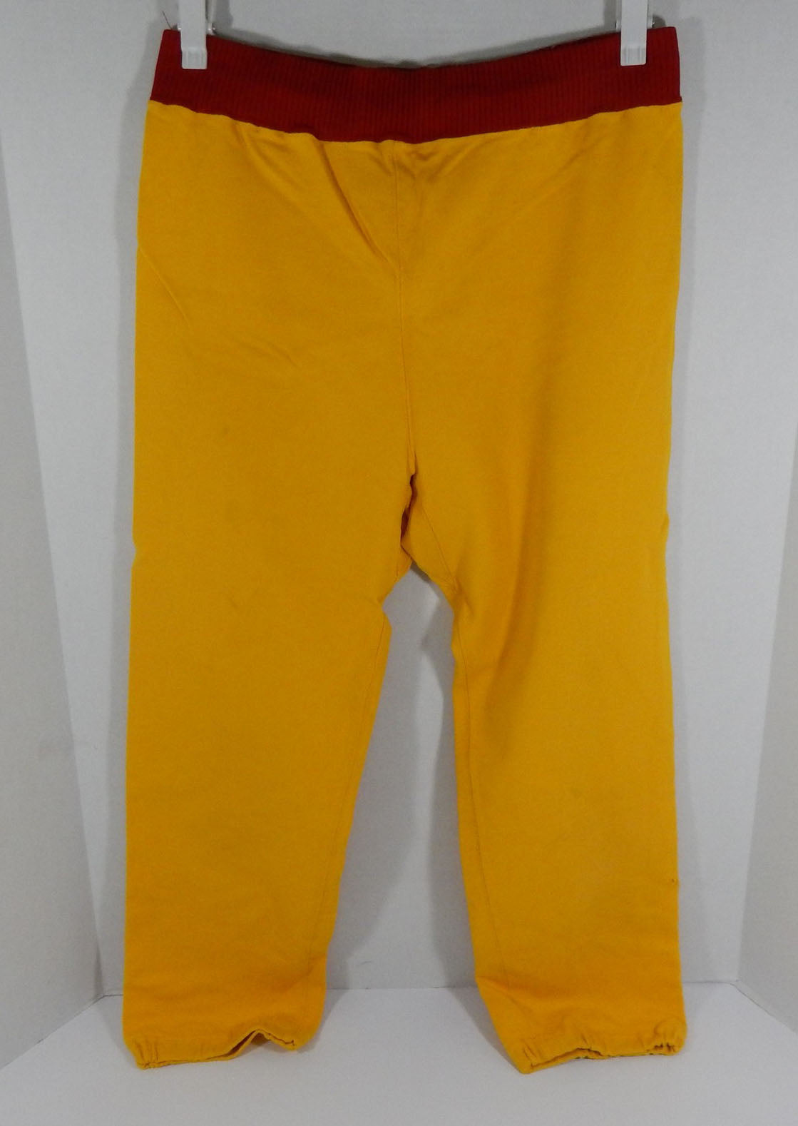 1980s IUPUI Metros #8 Game Used Yellow Pants Sand Knit M 507