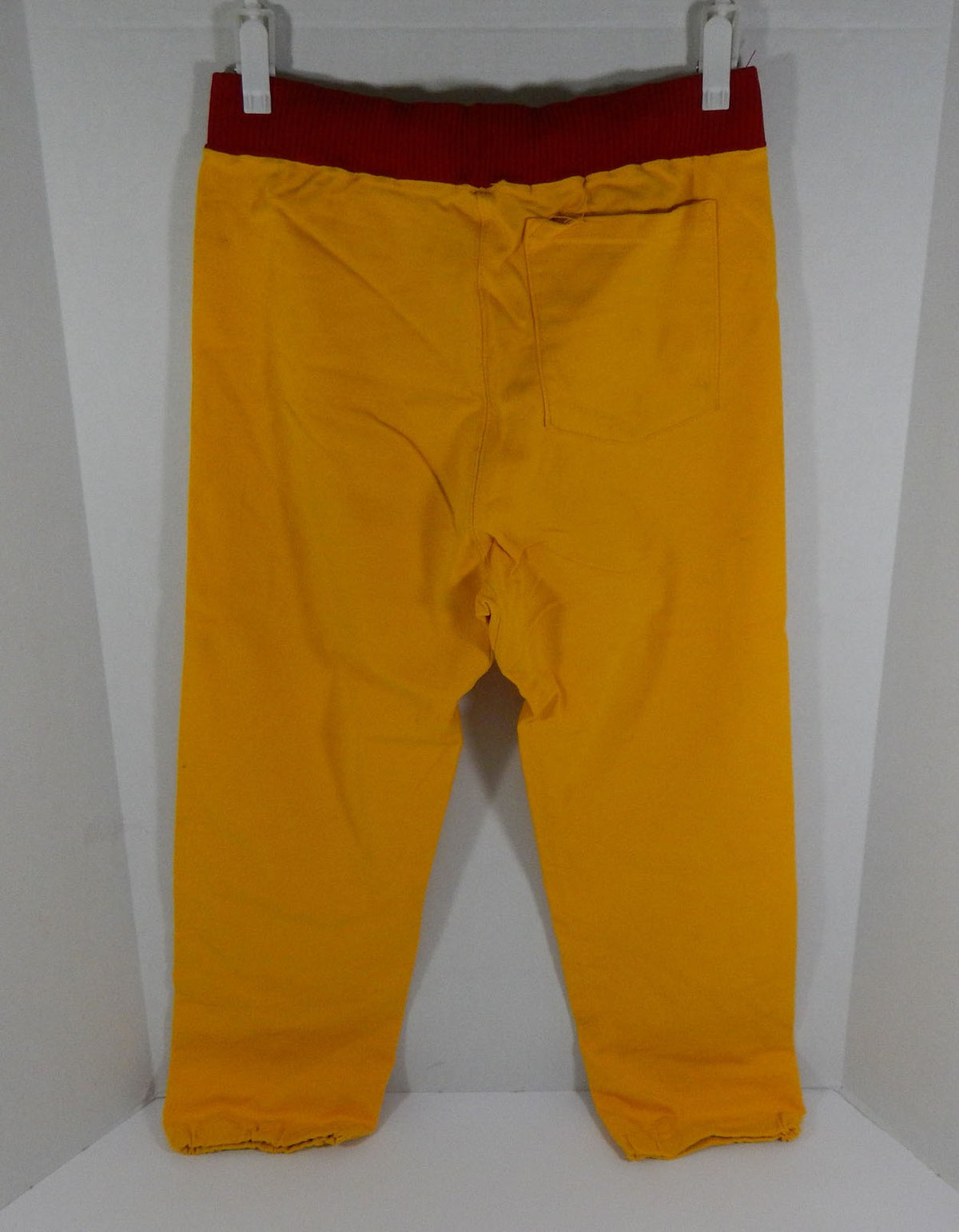 1980s IUPUI Metros #8 Game Used Yellow Pants Sand Knit M 507 Pic2