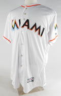 Miami Marlins Blank Game Issued White Jersey 46 580