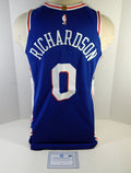 2019-20 Philadelphia 76ers Josh Richardson #0 Game Issued Blue Jersey Stern B 76
