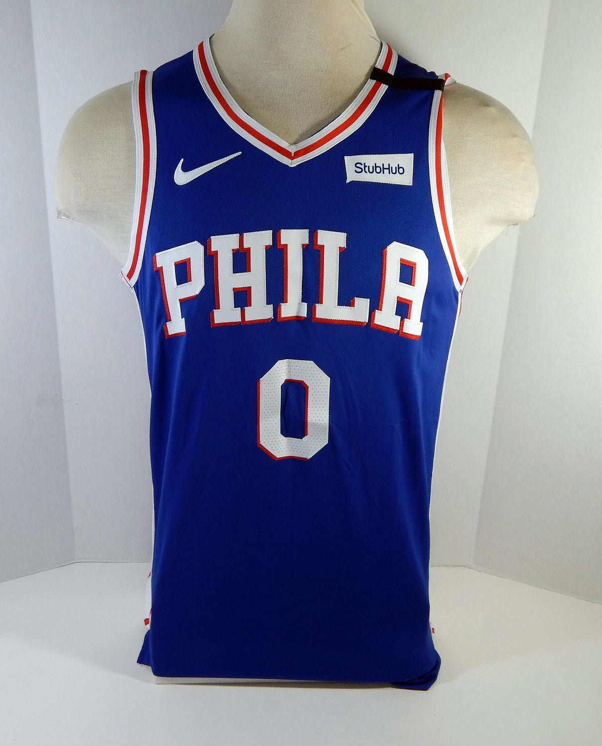 2019-20 Philadelphia 76ers Josh Richardson #0 Game Issued Blue Jersey Stern B 76 Pic2