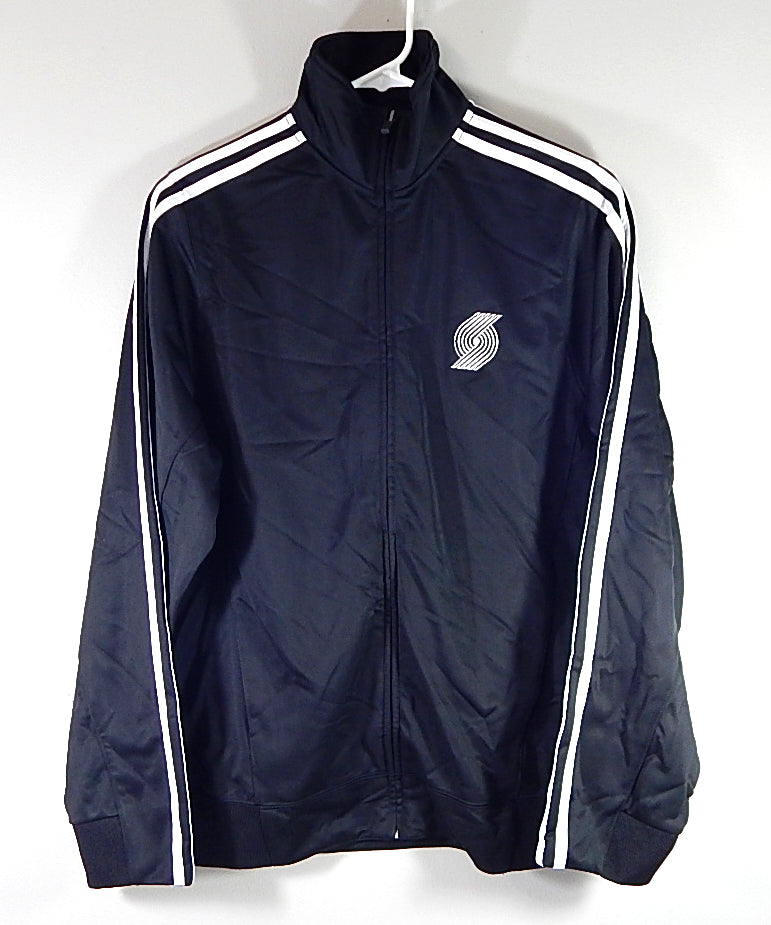 Portland Trail Blazers Adidas 3 Stripe Warm Up Jacket Black 3XLT New Team Issued
