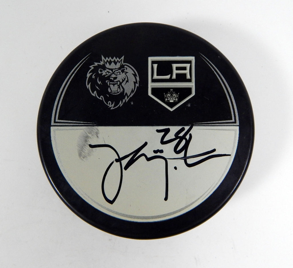 Manchester Monarchs James Livingston #11 Signed Hockey Puck Auto