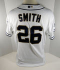 2014 San Diego Padres Burch Smith #26 Game Issued White Jersey JC Patch SDP0048