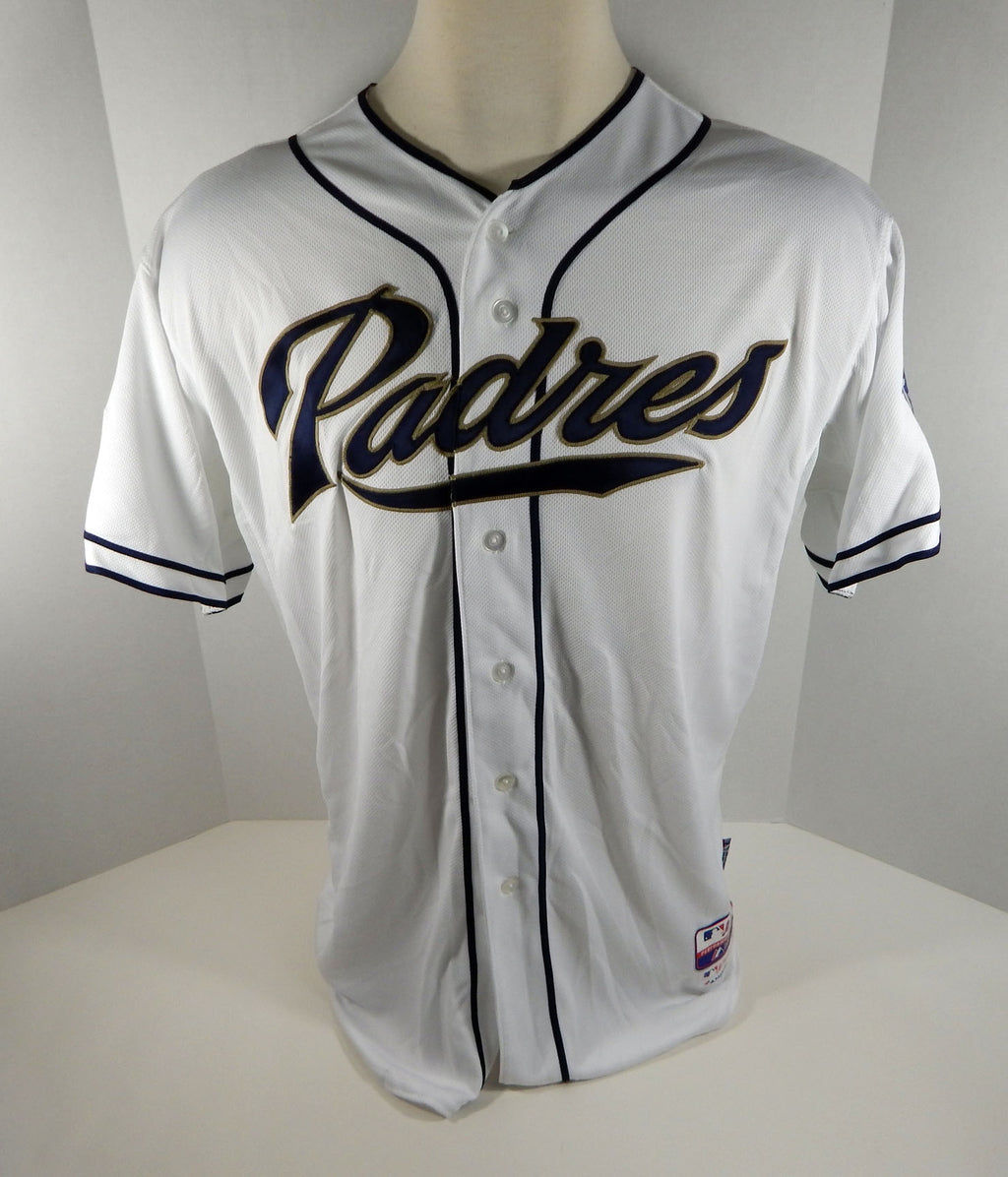 2014 San Diego Padres Burch Smith #26 Game Issued White Jersey JC Patch SDP0048 Pic2