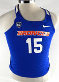 2018 Boise State Broncos #15 Game Used Blue Jersey 60 Patch Beach Volleyball S 6