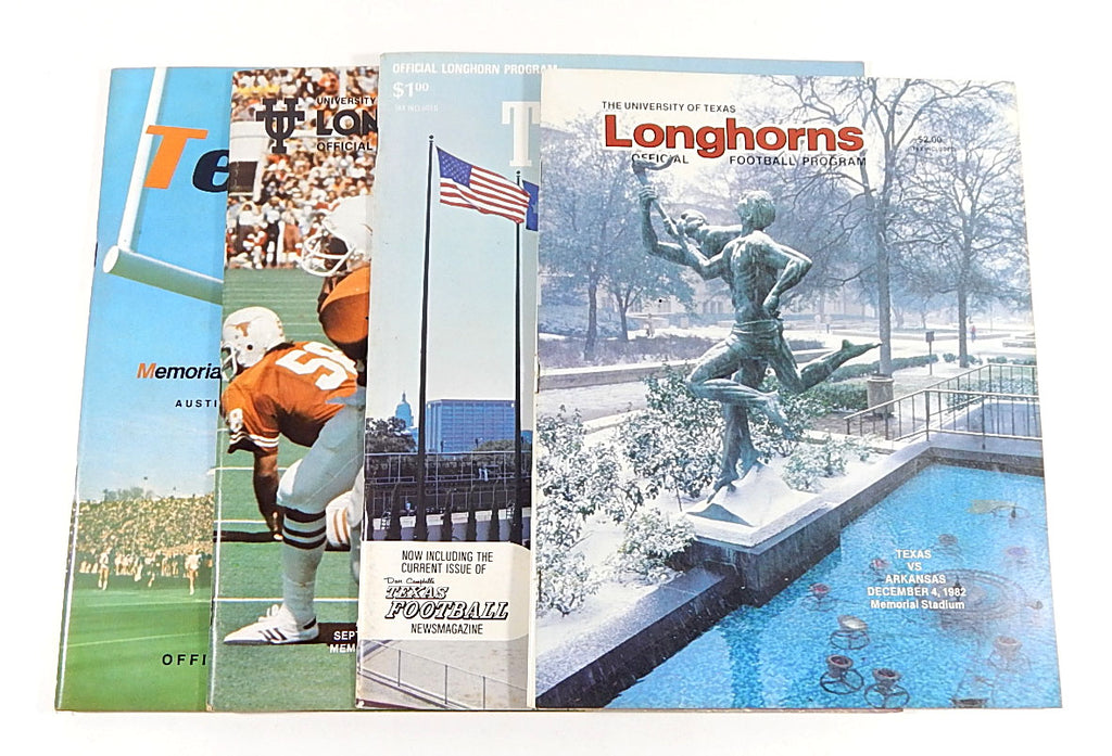 Lot of (4) Different 1972 to 1982 Arkansas College Football Programs