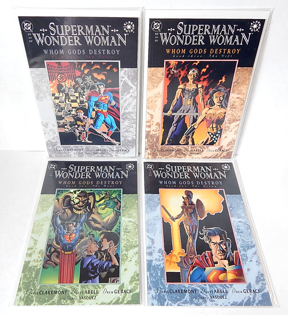 Superman Wonder Woman Whom Gods Destroy #1 2 3 4 Set DC Comics Elseworld 1997