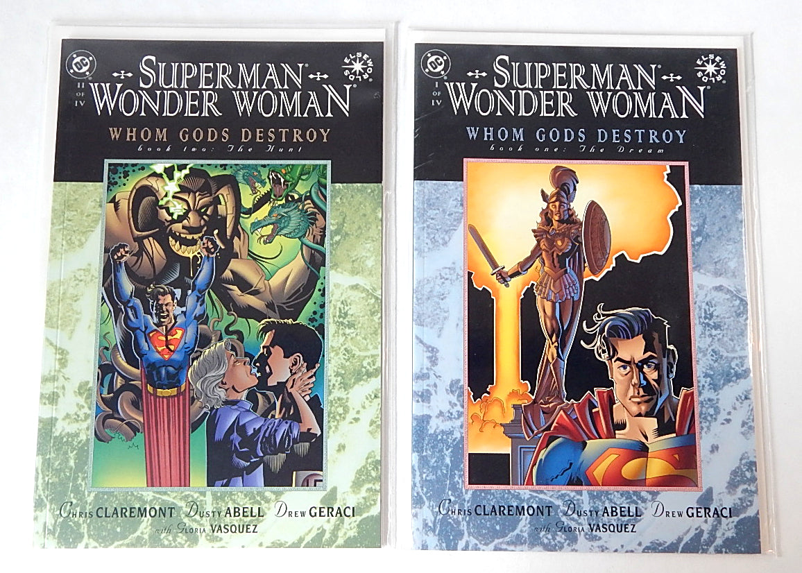 Superman Wonder Woman Whom Gods Destroy #1 2 3 4 Set DC Comics Elseworld 1997 Pic2