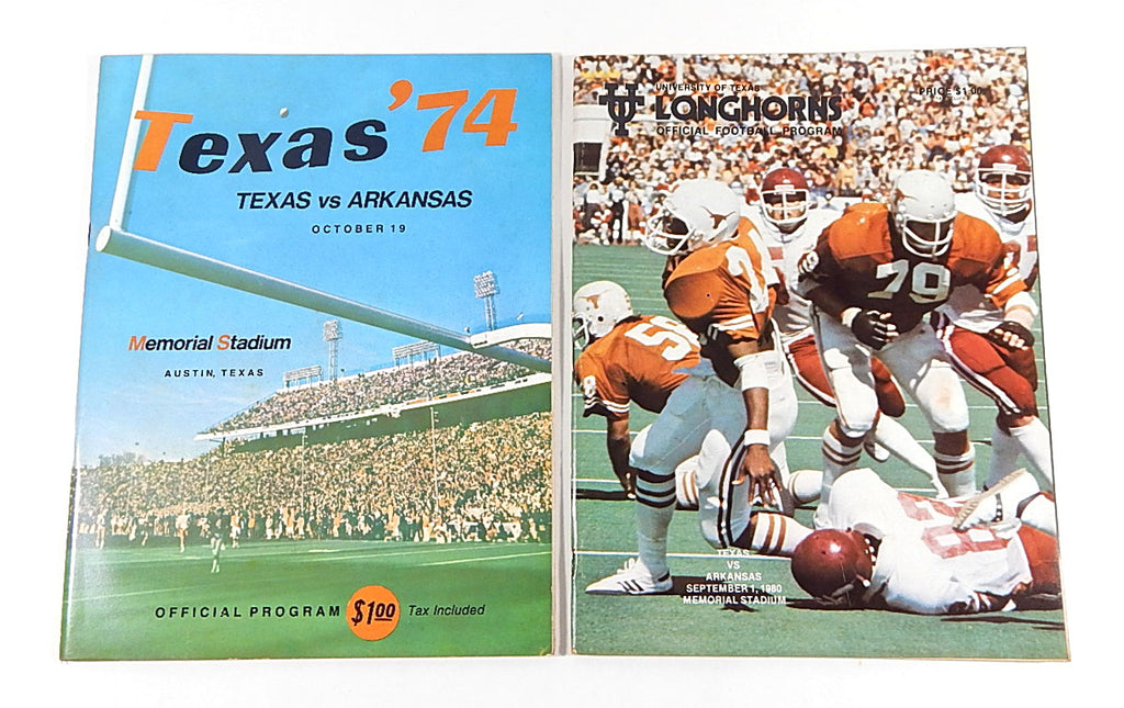 Lot of (4) Different 1972 to 1982 Arkansas College Football Programs Pic2