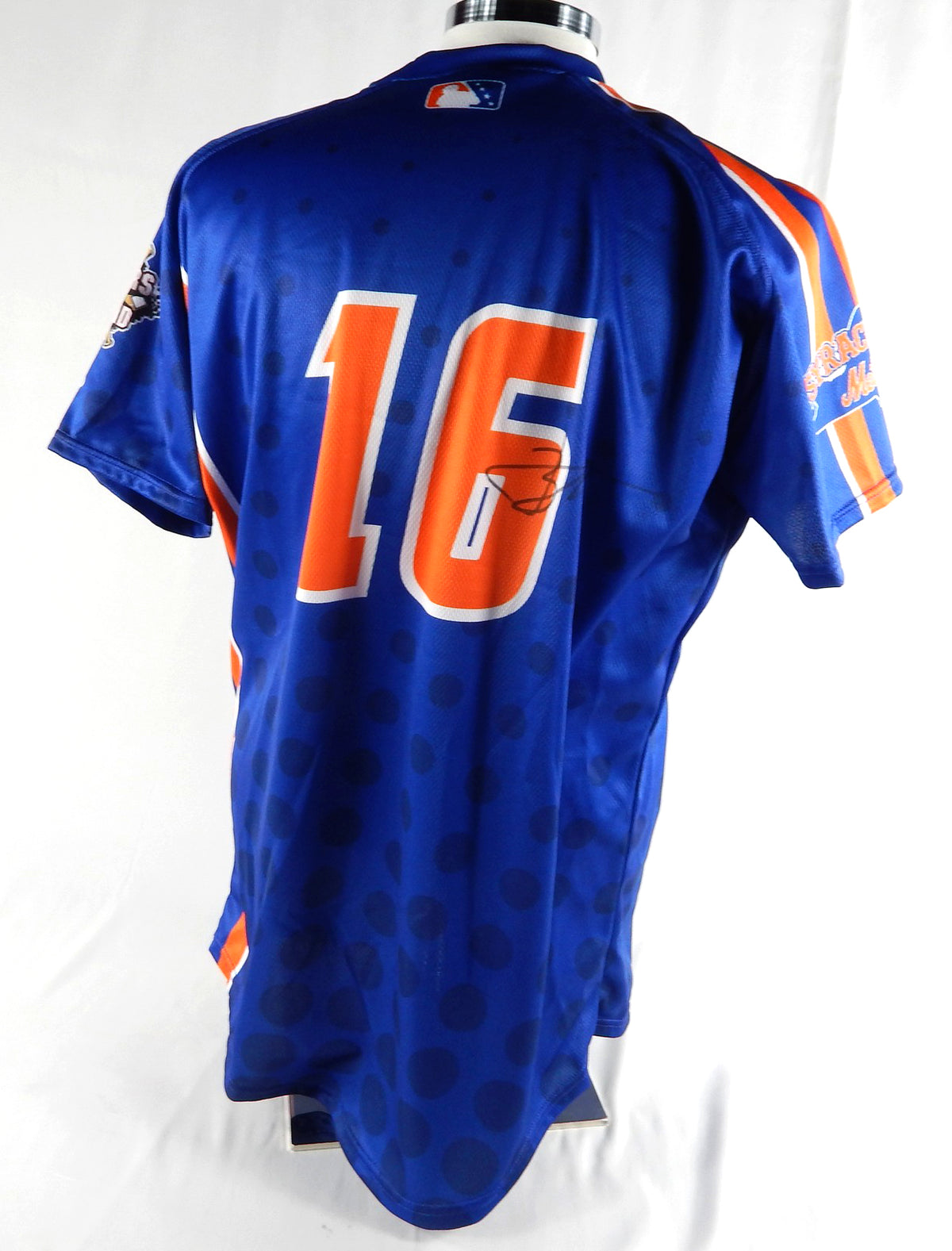 2024 Syracuse Mets #16 Game Used Signed Blue Jersey Defenders Diamond 44 388 Pic2
