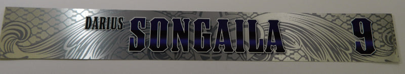 New Orleans Hornets Darius Songaila #9 Game Used Locker Room Nameplate
