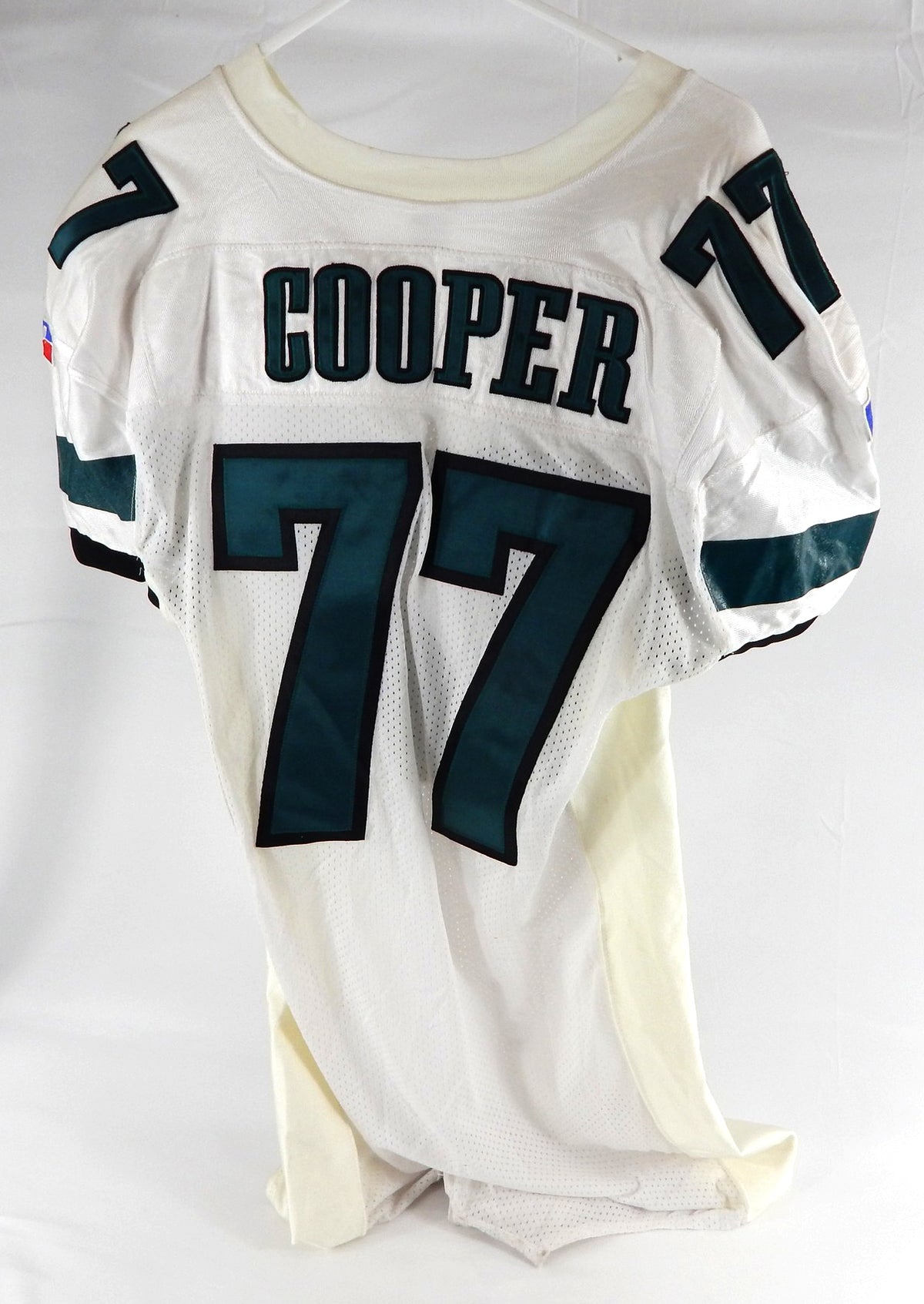 1996 Philadelphia Eagles Richard Cooper #77 Game Issued White Jersey 48 223 Pic2