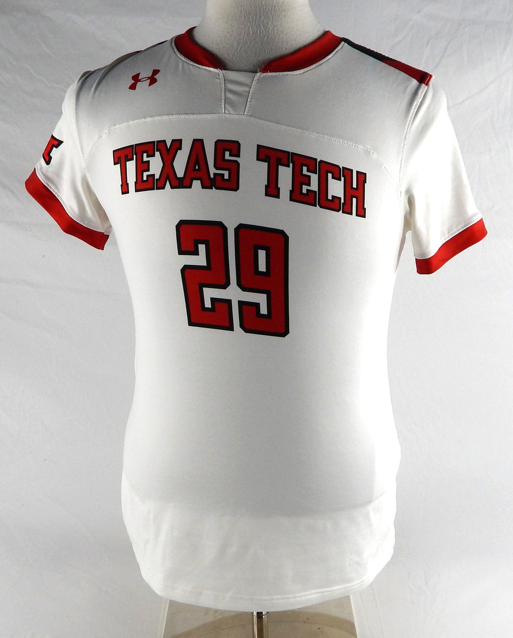 Texas Tech Red Raiders #29 Game Used White Jersey Womens Soccer M 137