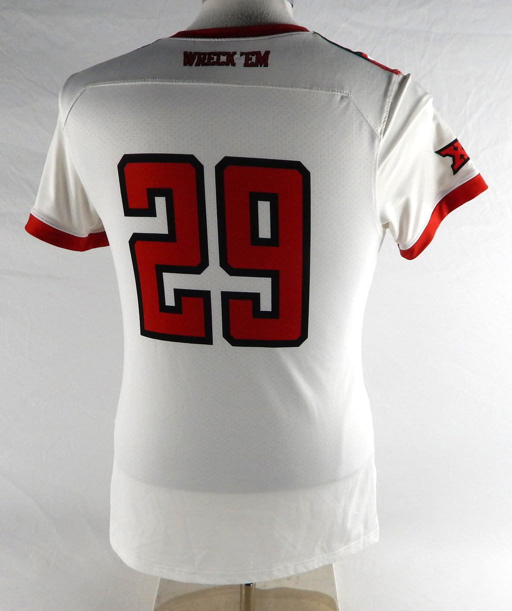 Texas Tech Red Raiders #29 Game Used White Jersey Womens Soccer M 137 Pic2