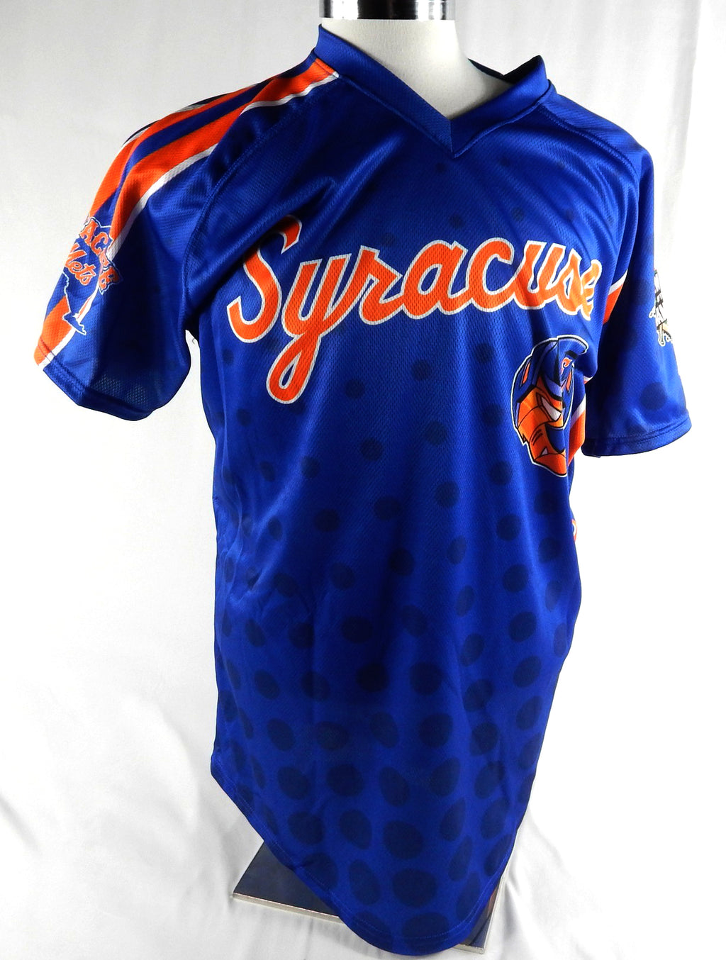 2024 Syracuse Mets #20 Game Issued Pos Used Blue Jersey Defenders Diamond 44 392